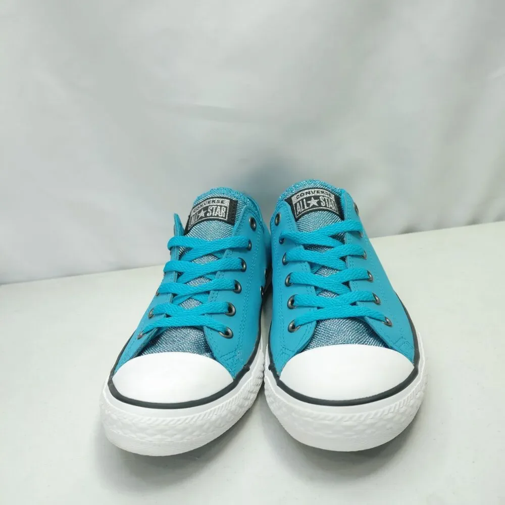 Converse Chuck Taylor All Star Low Junior Size 5 Blue Leather Glitter 662329C